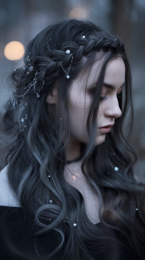 enchanting braided waterfall hairstyle