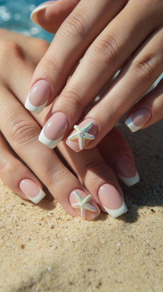 nail design with starfish