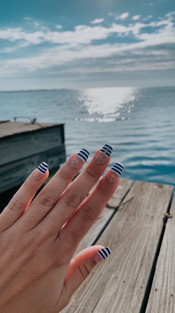 sailor inspired manicure design tips