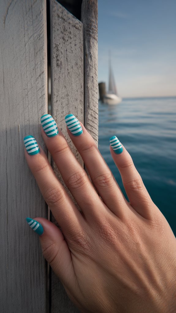 sailor inspired striped pattern