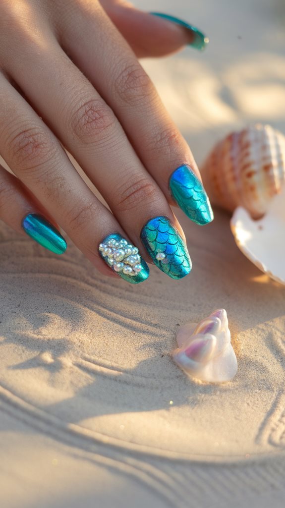 shimmering seashell inspired sequins