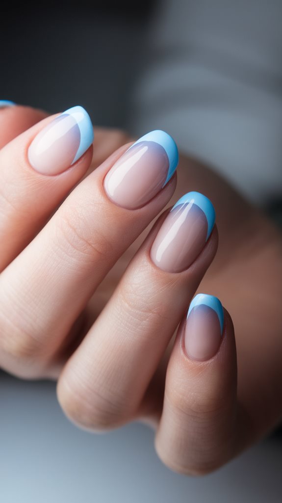 soft gradient baby blue