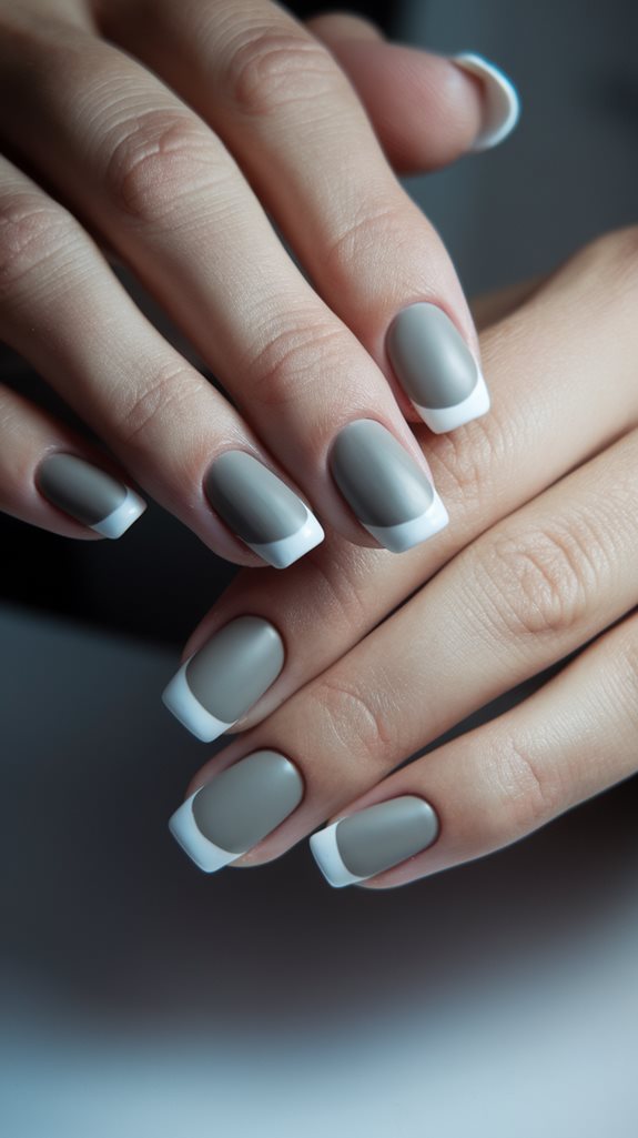 soft grey with white tips