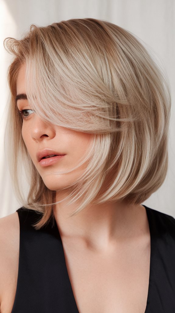 stylish asymmetrical bob haircut