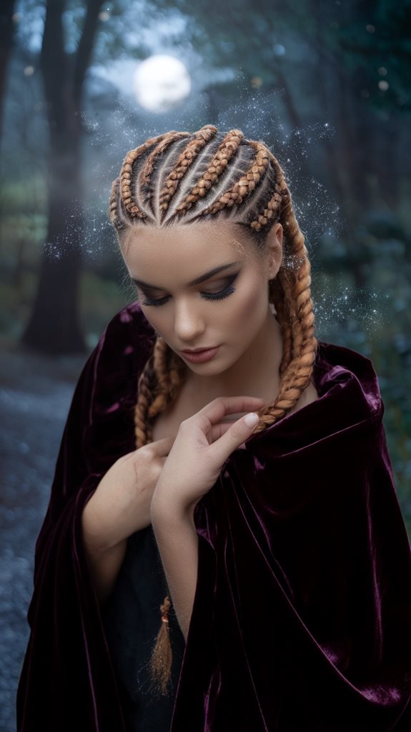 stylish braided witch hairstyle