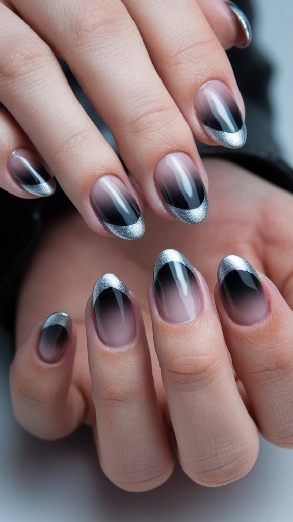 stylish charcoal and silver