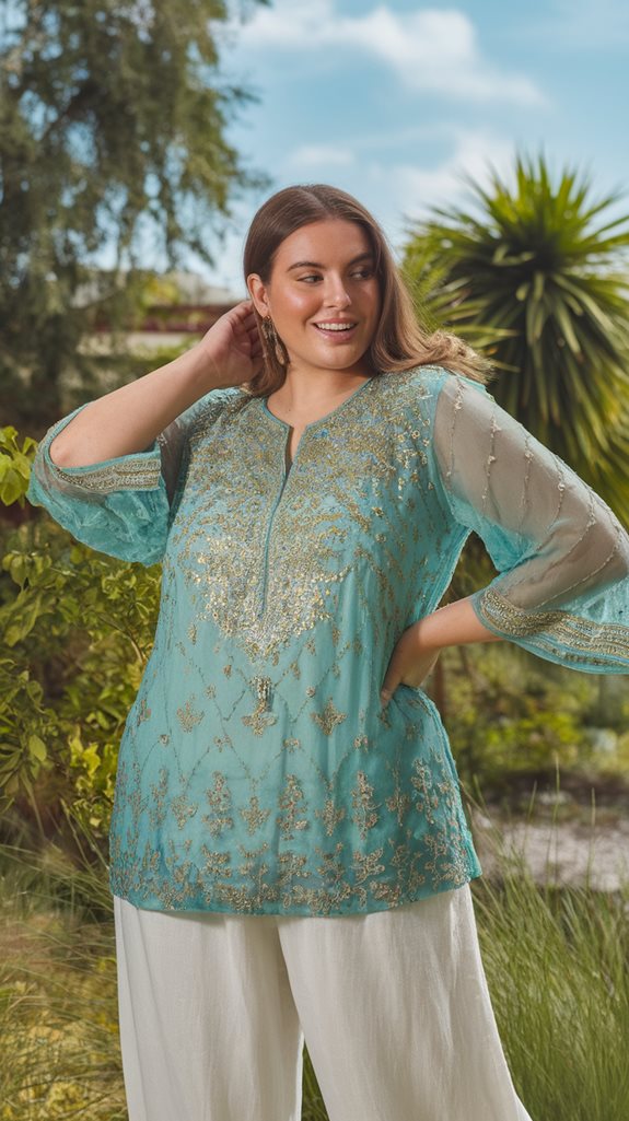 stylish decorative tunic top