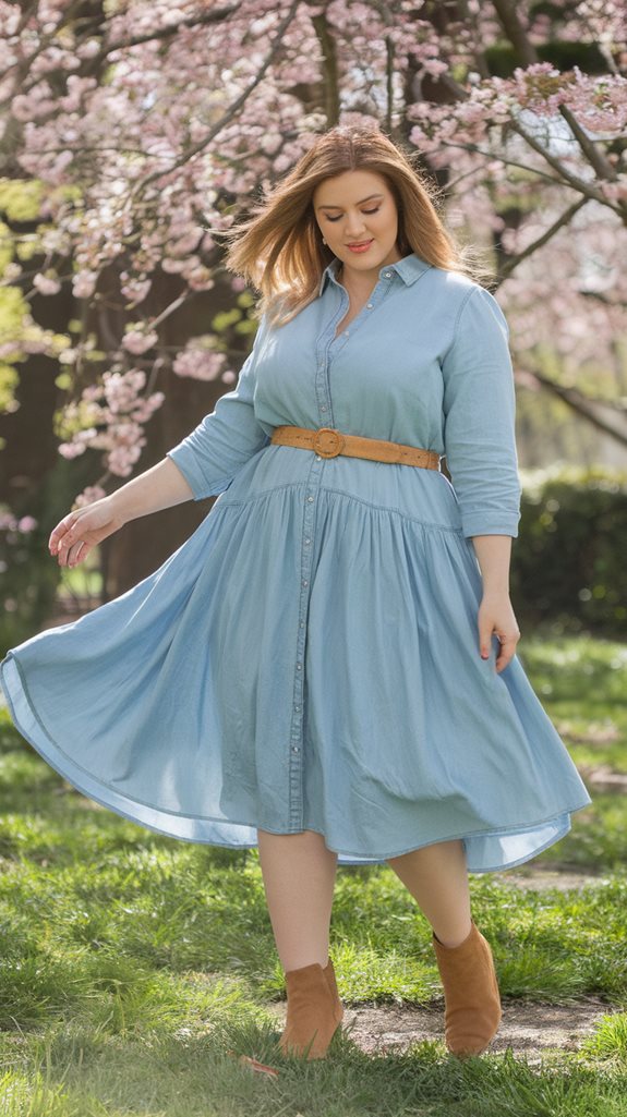 stylish denim inspired dress