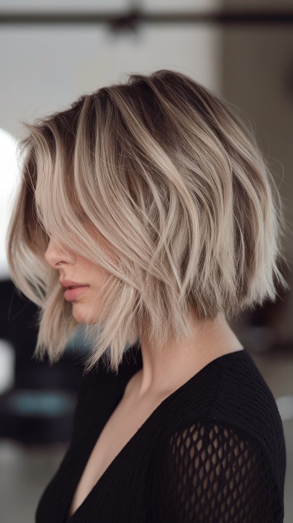 stylish highlighted choppy bob