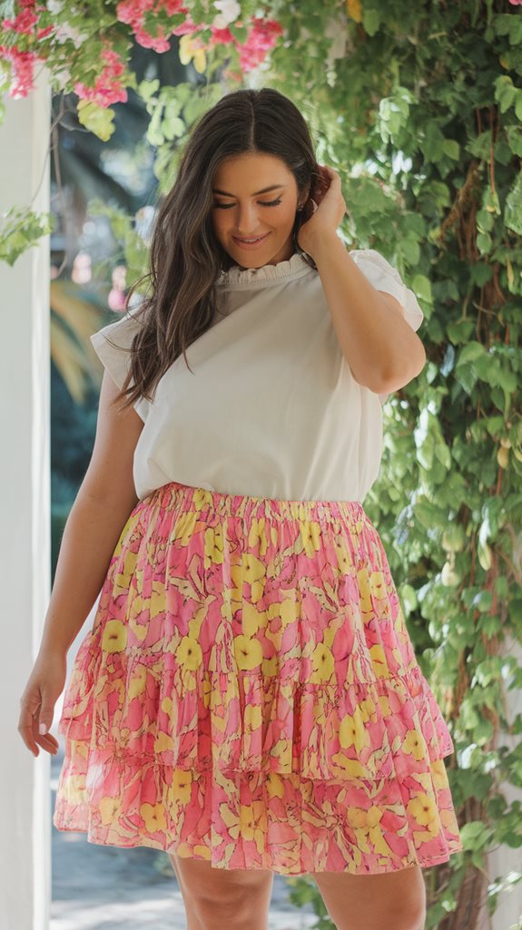 stylish layered mini skirt