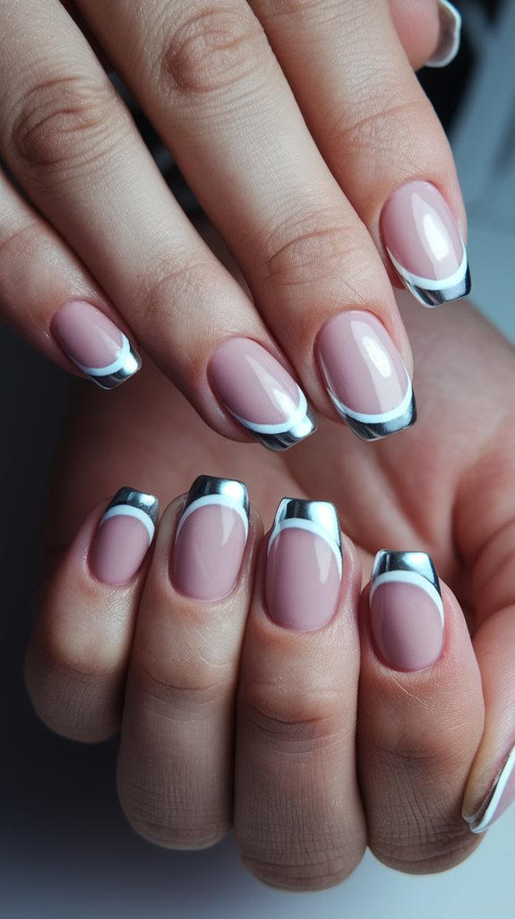 stylish metallic nail art