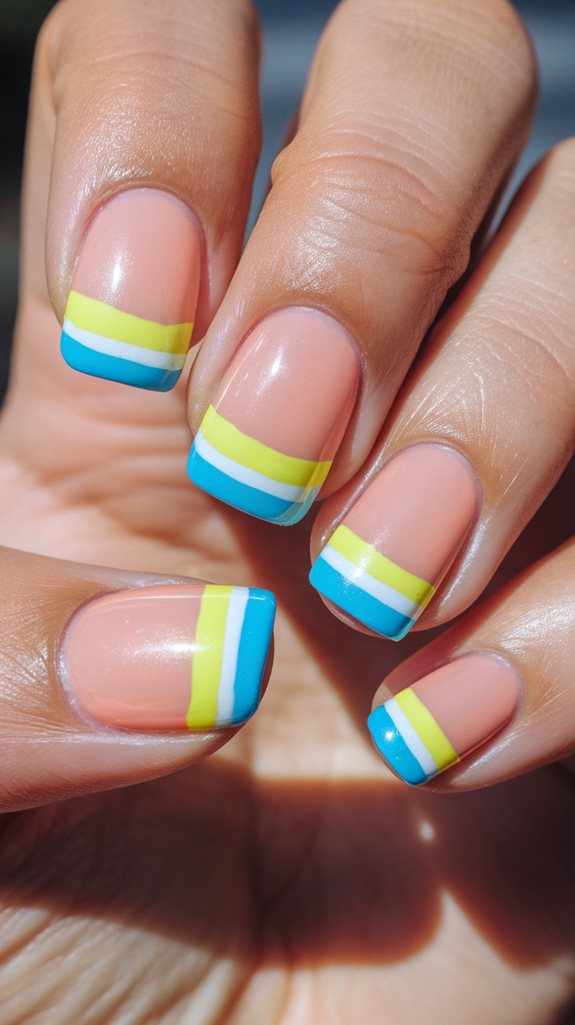 stylish striped nail design