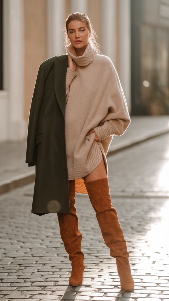 stylish suede boots outfit