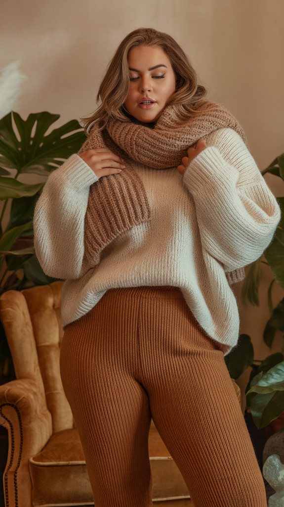 stylish warm knit clothing