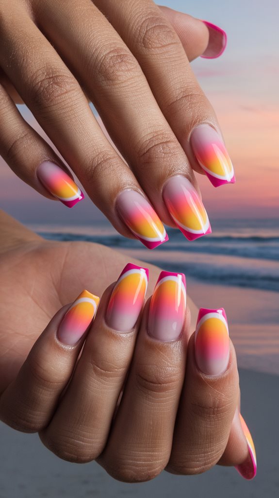 vibrant gradient sunset hues