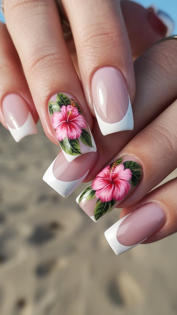 vibrant hibiscus floral pattern