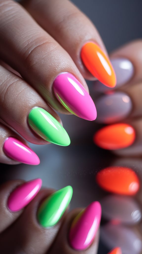 vibrant neon colored treats