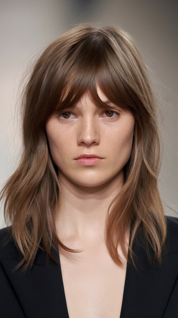 asymmetrical haircut with bangs