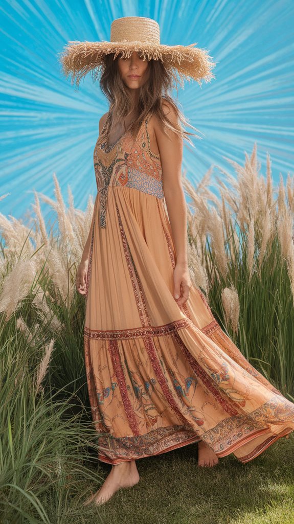 bohemian maxi dress style