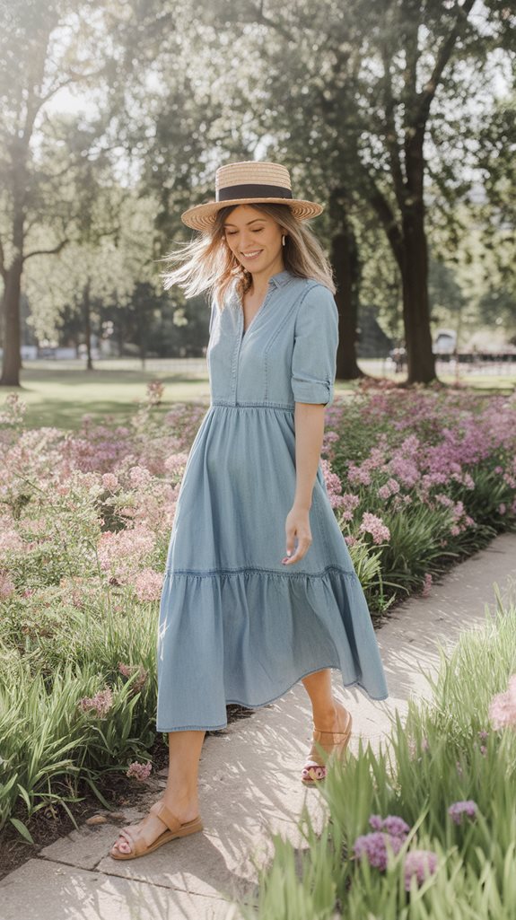 effortless chic chambray attire