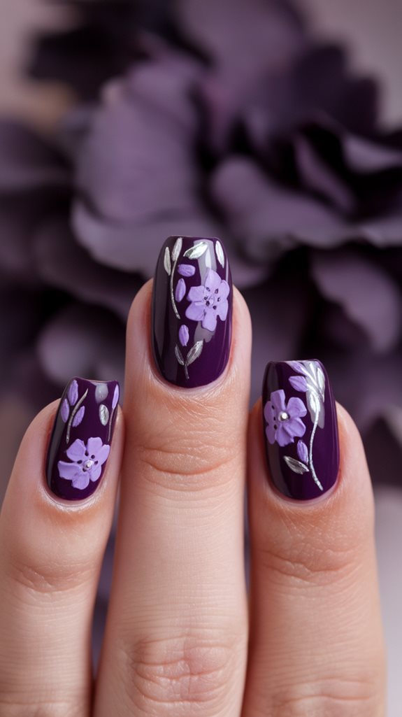 elegant dark purple blooms