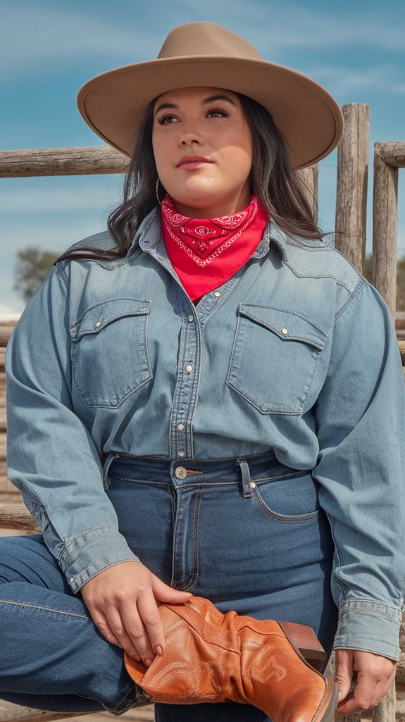 rodeo style chambray and bandanas