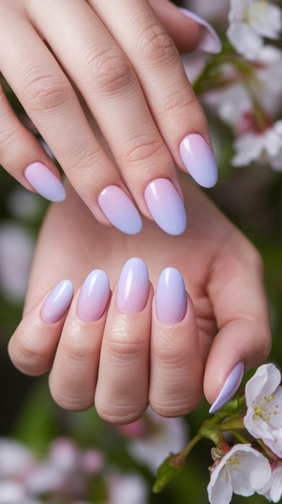 soft gradient nail design