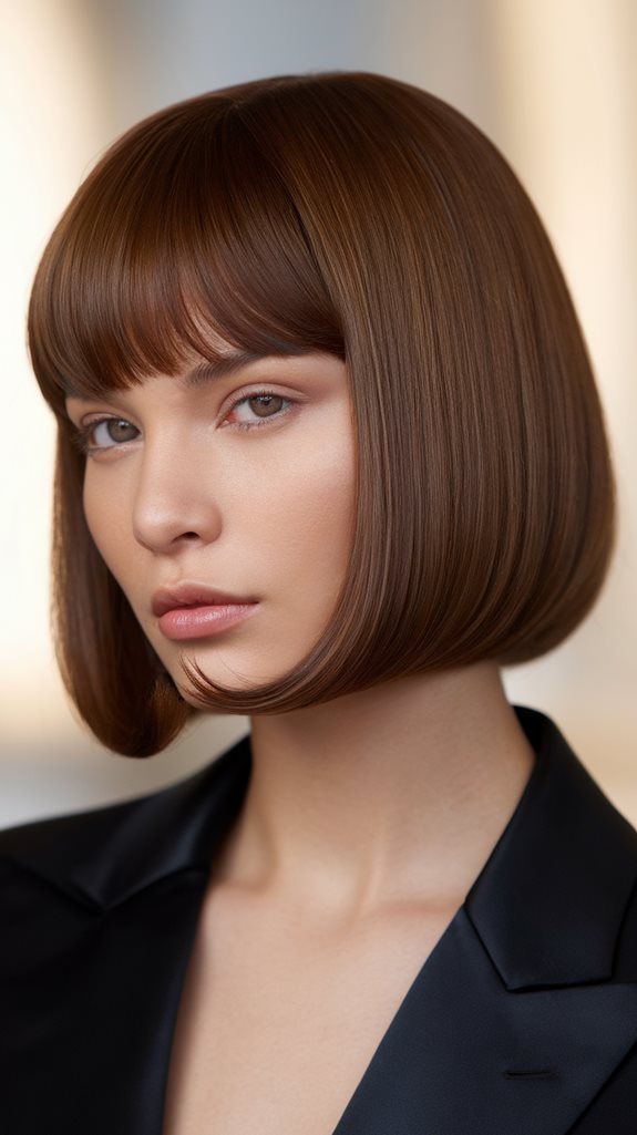 straight bob with bangs