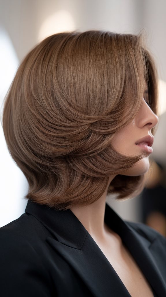 stylish angled bob haircut