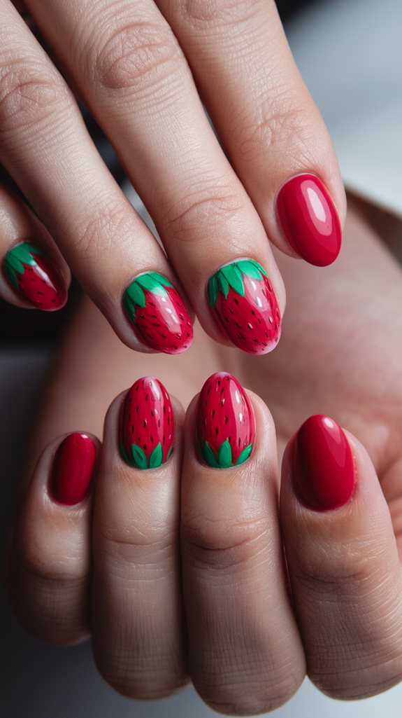 three dimensional strawberry decorations