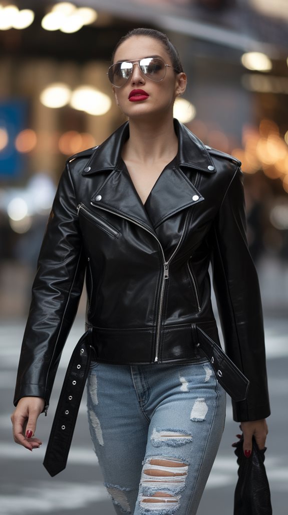 timeless leather jacket style