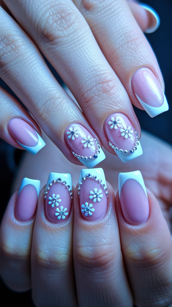 3d pink nail art