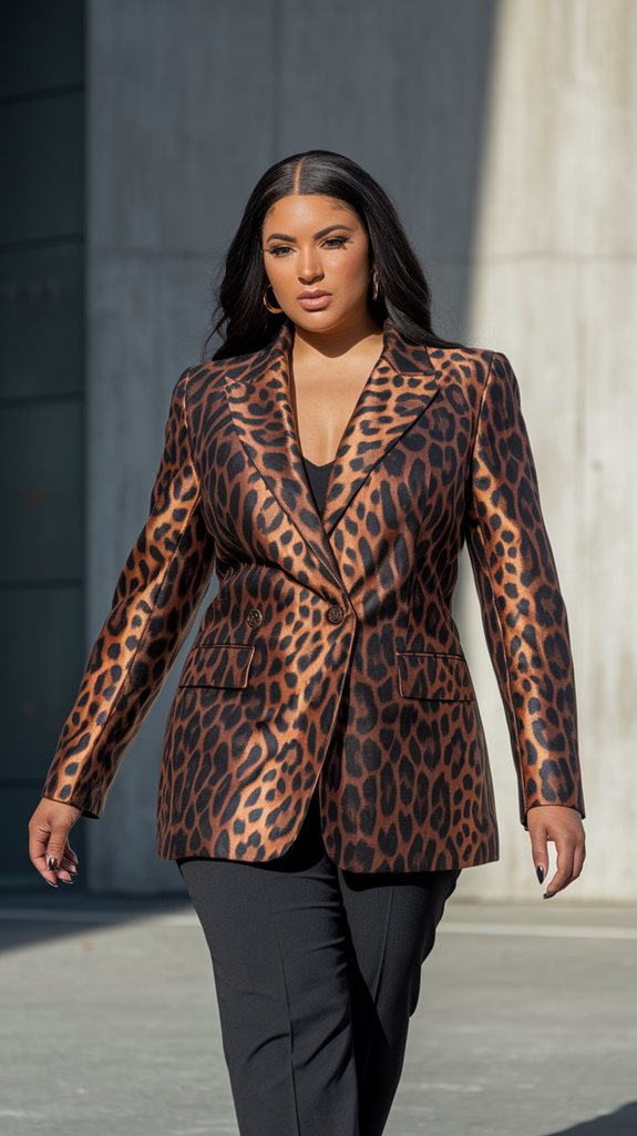 animal print statement blazer