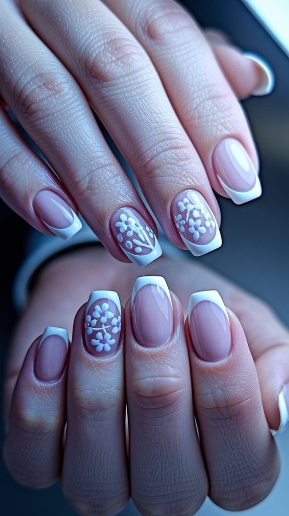 blooming nail art design