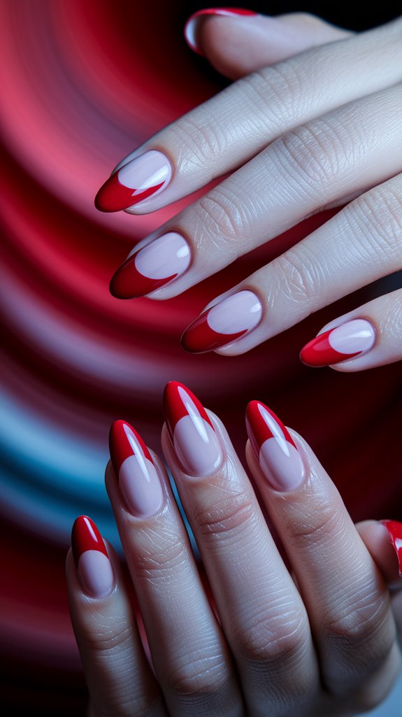 bold crimson artistic expression
