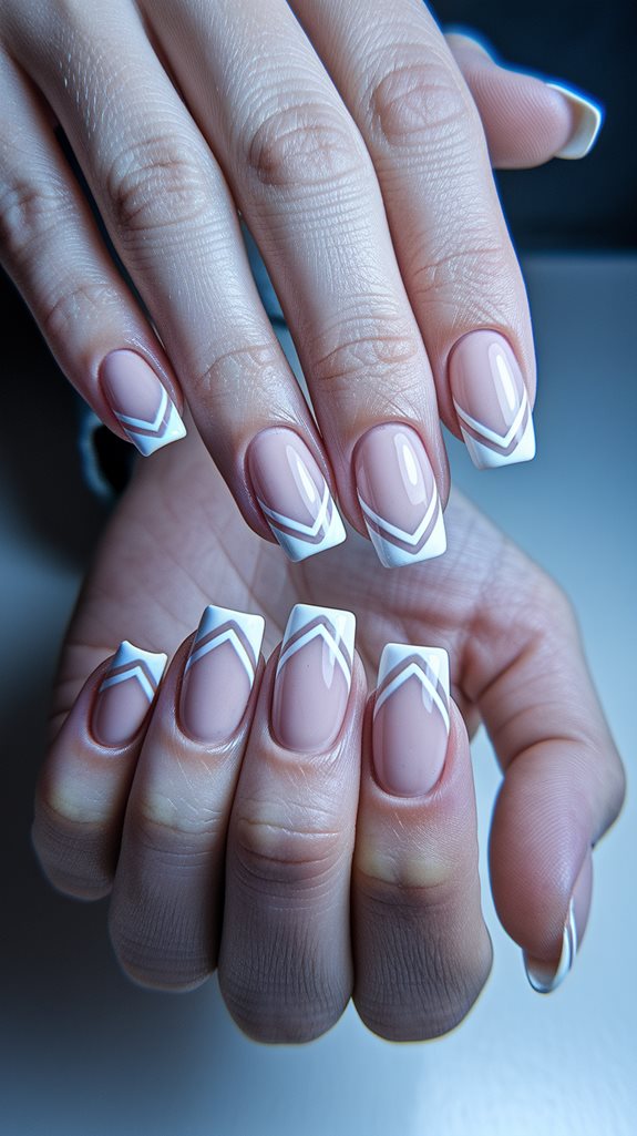 chevron pattern nail design