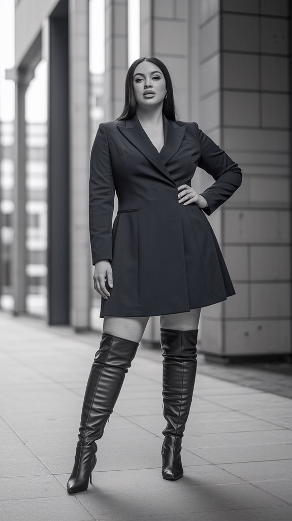 chic blazer dress ensemble