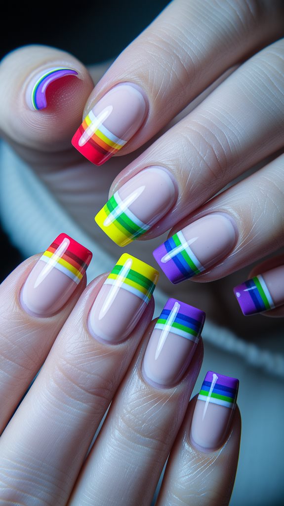 colorful manicure nail art