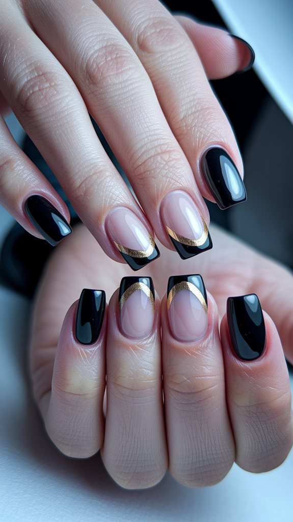 elegant black and gold