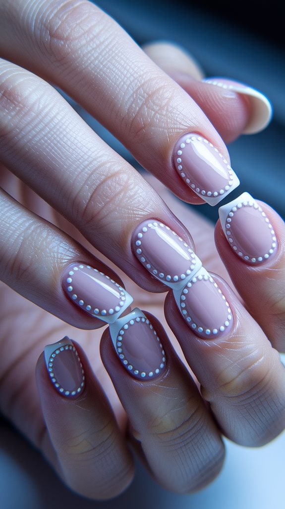 elegant dotted nail design