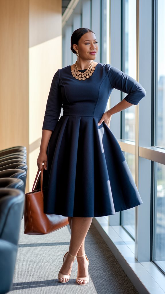 elegant dress with accessories
