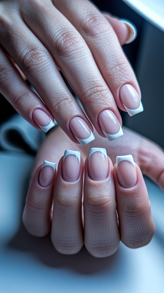elegant french manicure style
