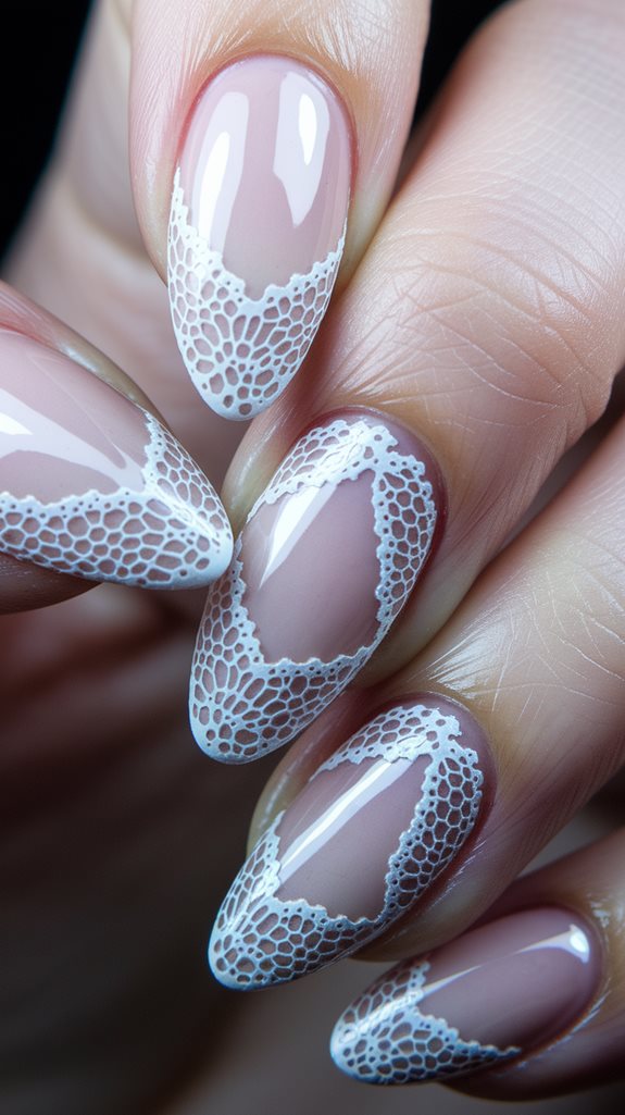 elegant lace nail art
