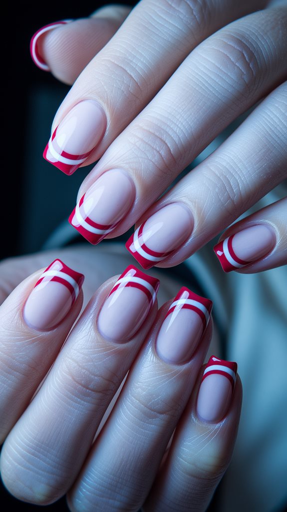 elegant red nail design