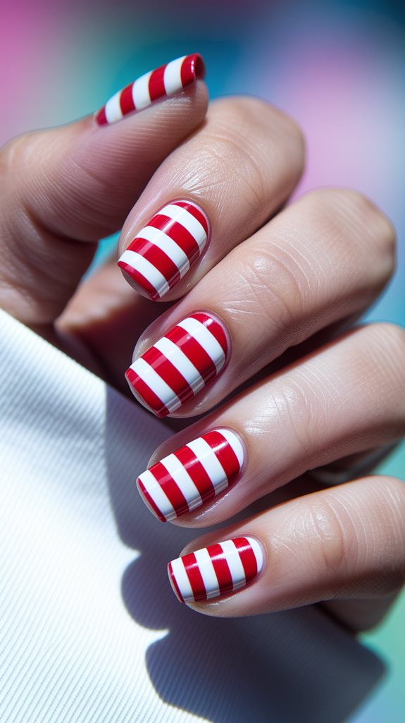 festive red and white