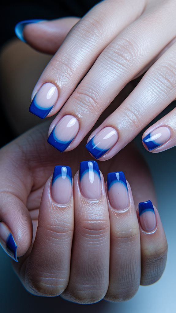 indigo colored french accents
