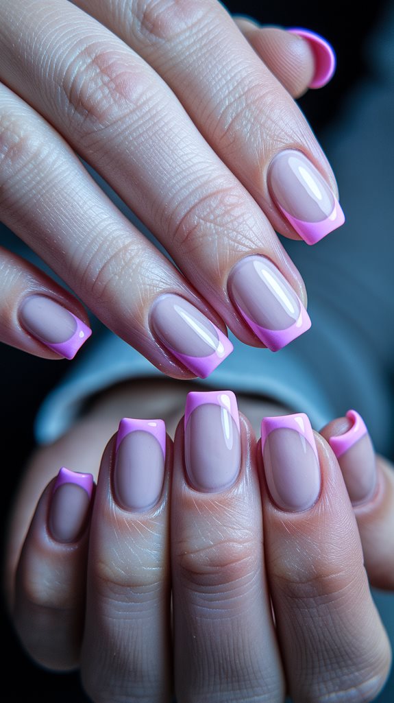 minimalist pink nail design