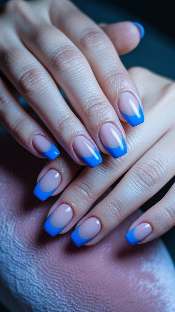 periwinkle colored nail design