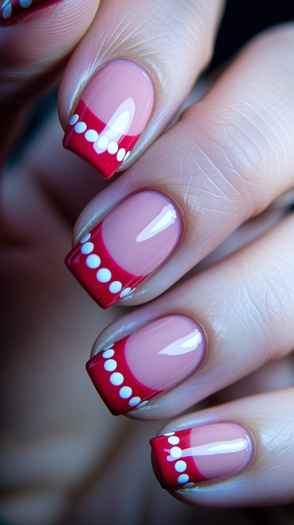 polka dotted red accessories