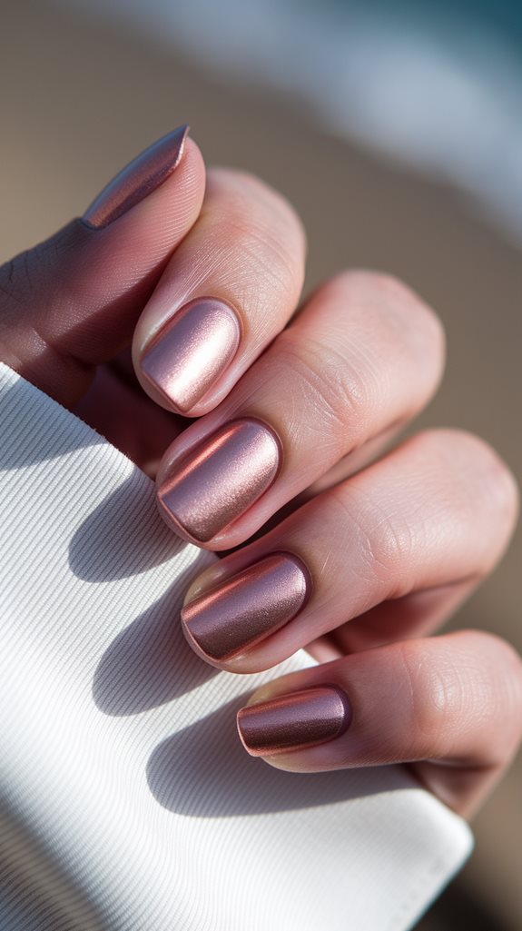 radiant pinkish metallic sheen
